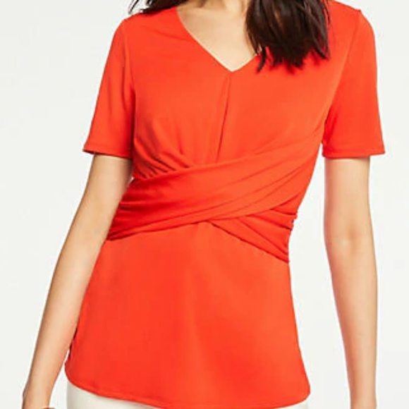 Ann Taylor Tops - NWT RED BLOUSE ANN TAYLOR SIZE S